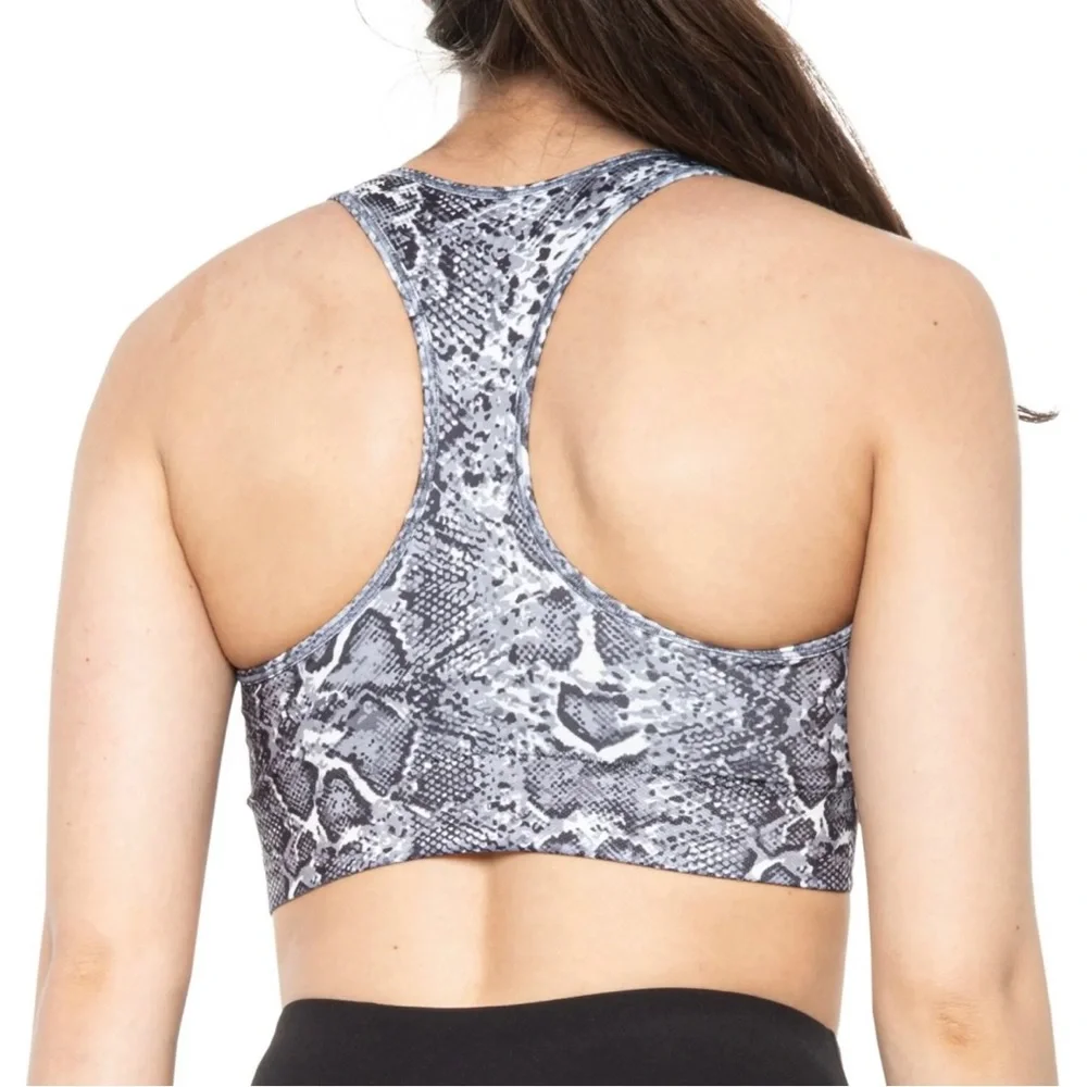 PUMA Snakeskin Sports Bra Seamless Drycell Moisture Wicking Removable Cups M